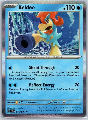 Keldeo 019 086 rare - keldeo,
